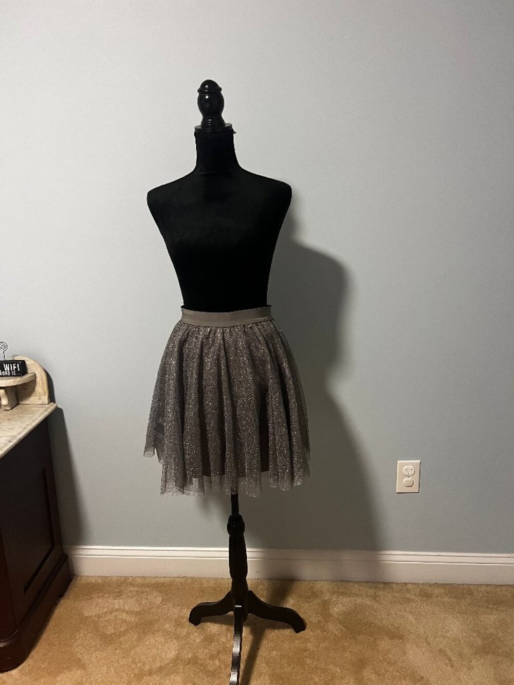 Lauren Conrad Sparkly Skirt (Grey)- S